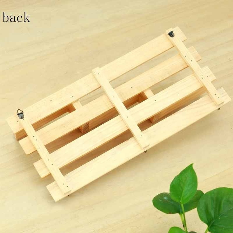 Creative Home Wood Decoration Wall Shelf 3 Storey Livingroom Flower Pot Wall Holder Sundry Hanging Storage Rack Home Art Decor