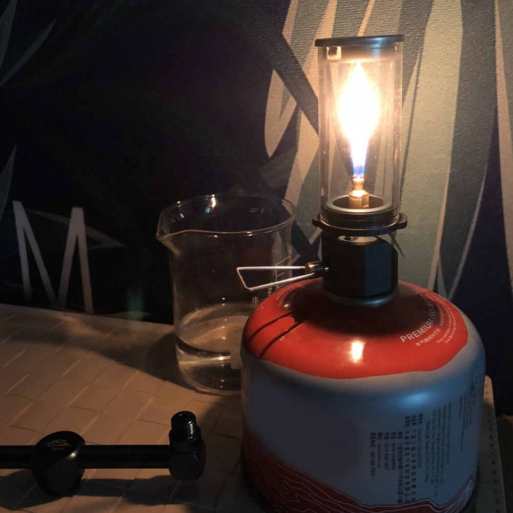 Outdoor Gas Camping Lamp Portable Tent Night Light Gas Snow Candle Lantern for Hiking Picnic Travel Emergencies Equipment