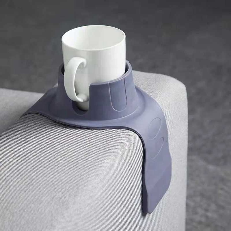 Sofa Storage Tray Silicone Sofa Armrest Stand Cup Holder Drink Coaster Tray Couch Coaster Holder for Office Home Organizer