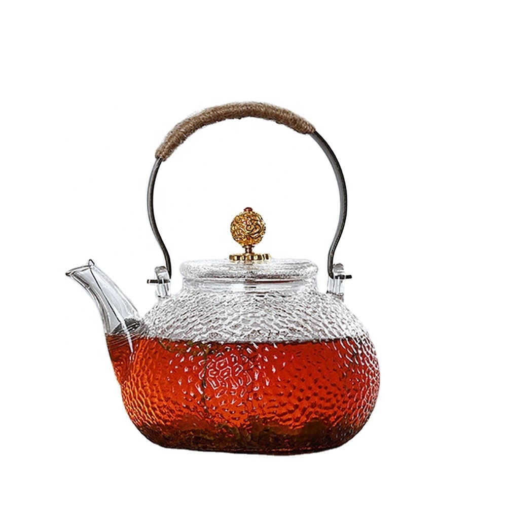 Heat resistant glass Tea Pots 700ml senior Kettle with Metal Handle Can Be Used Electric Ceramic Stove Boiling Flower Tea Pot