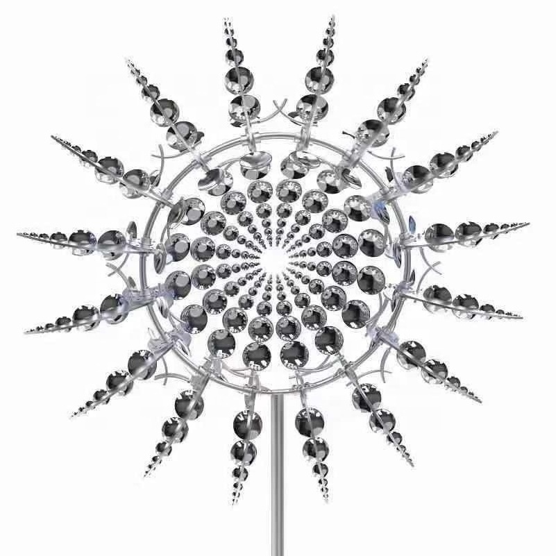 Unique Magical Metal Windmill Wind Spinners Outdoor Garden Decoration Accessories Windmill For Patio Lawn Wind Catchers Garden