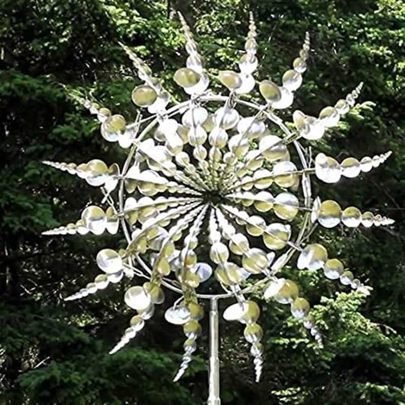 Unique Magical Metal Windmill Wind Spinners Outdoor Garden Decoration Accessories Windmill For Patio Lawn Wind Catchers Garden