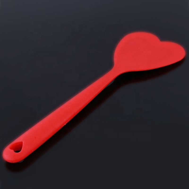 Cake Silicone Spatula Utensil Red Heart Shape Spoon Baking & Pastry Spatulas Scraper Non-Stick Cooking Shovel Baking Tools