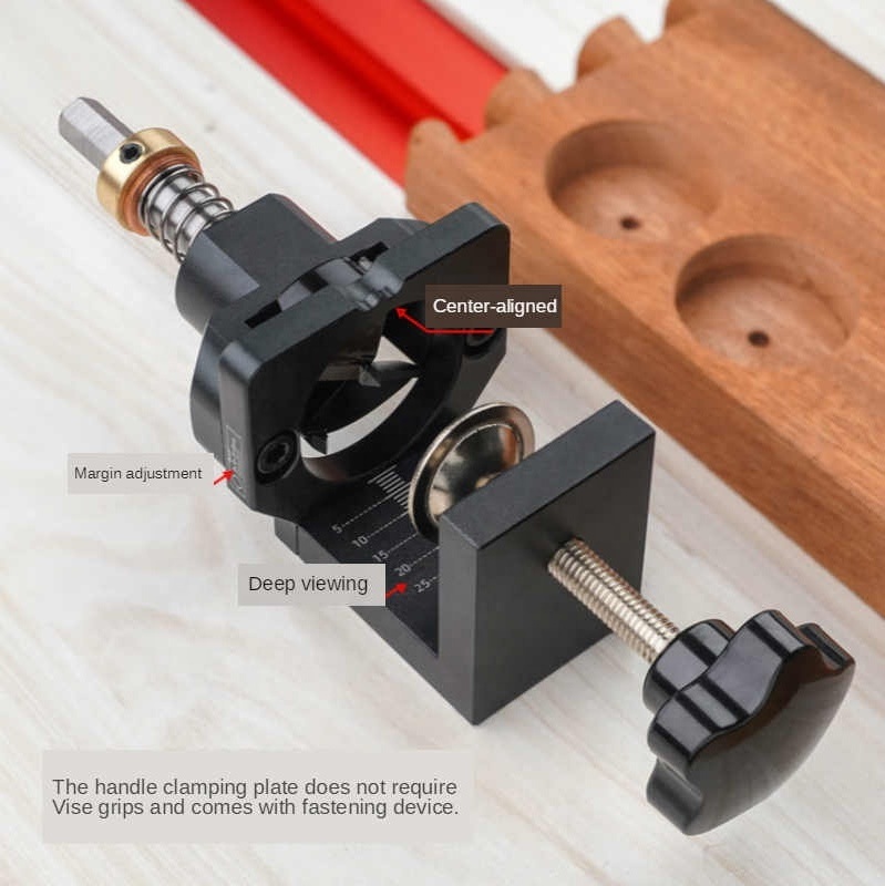 35MM Cup Style Hinge Boring Jig Drill Guide Set Wood Drilling Dowel Jig Woodworking Hole Opener Template for Door Cabinet Hinge