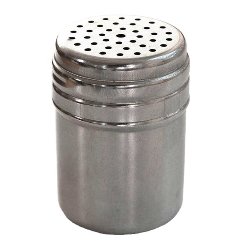 Stainless Steel Spice Jar Dredge Salt Sugar Spice Pepper Shaker Seasoning Can Rotating Cover Multi-purpose Kitchen Tool 7A1962