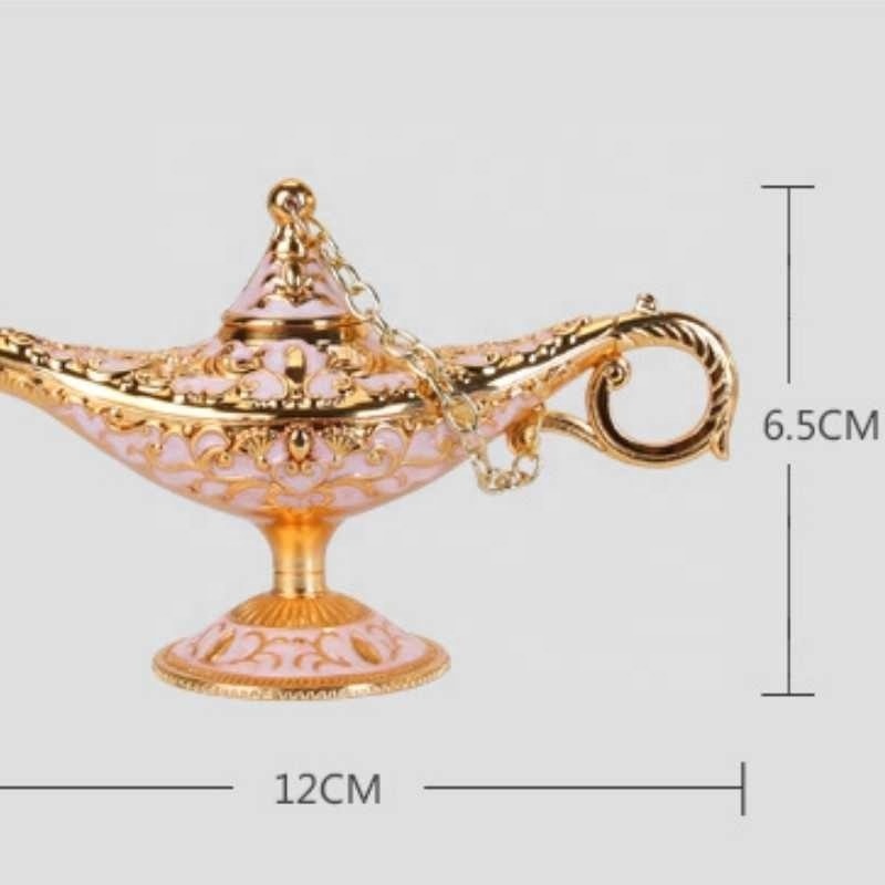 European Retro Crafts Decoration Creative Ornaments Props Wishing Light Model Gift Metal Ancient Magic Lamp