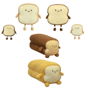 Toast Pillow Fun Food Plush Toy Pillow Simulate Food Cute Stuffed Plush Toast Sofa Pillow For Young Girl And Boy