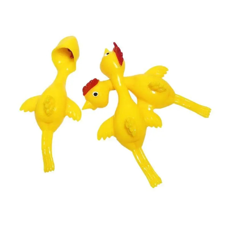 Finger Chick Novel  Funny Sticky Decompression Toy Catapult Launch Turkey Fun Ractice Chicken Elastic Flying Slingshot Chick