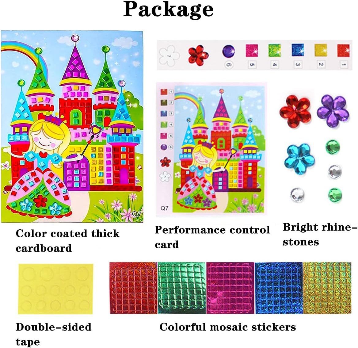 Sparkle Sticky Mosaics DIY Handmade Mosaic Stickers Art Kits For Kids