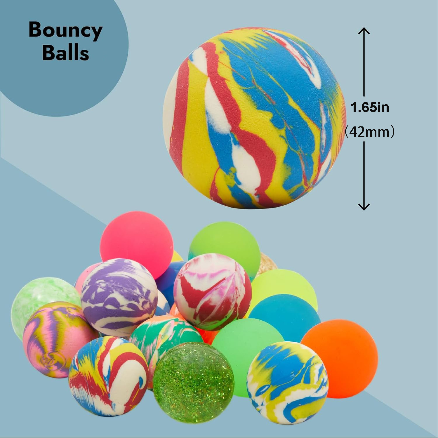 45mm Colorful Super Bounce Rubber Balls Educational Birthday Party Favors for Kids Gumball Machine Style-for Promotions