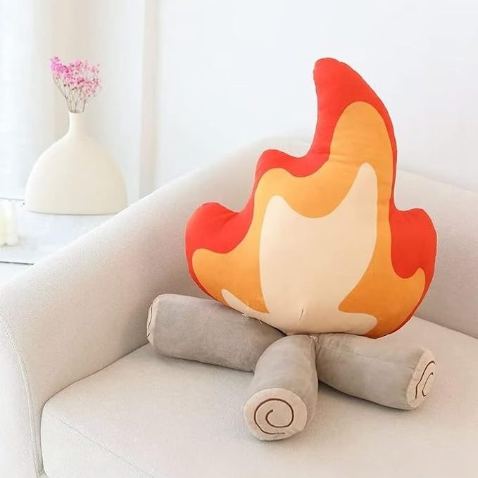 2024 Hot 30cm/45cm Special Simulation Bonfire Plush Toy Stuffed Cartoon Fire Doll Living Room Floor Pillow Cushion Decor Gift