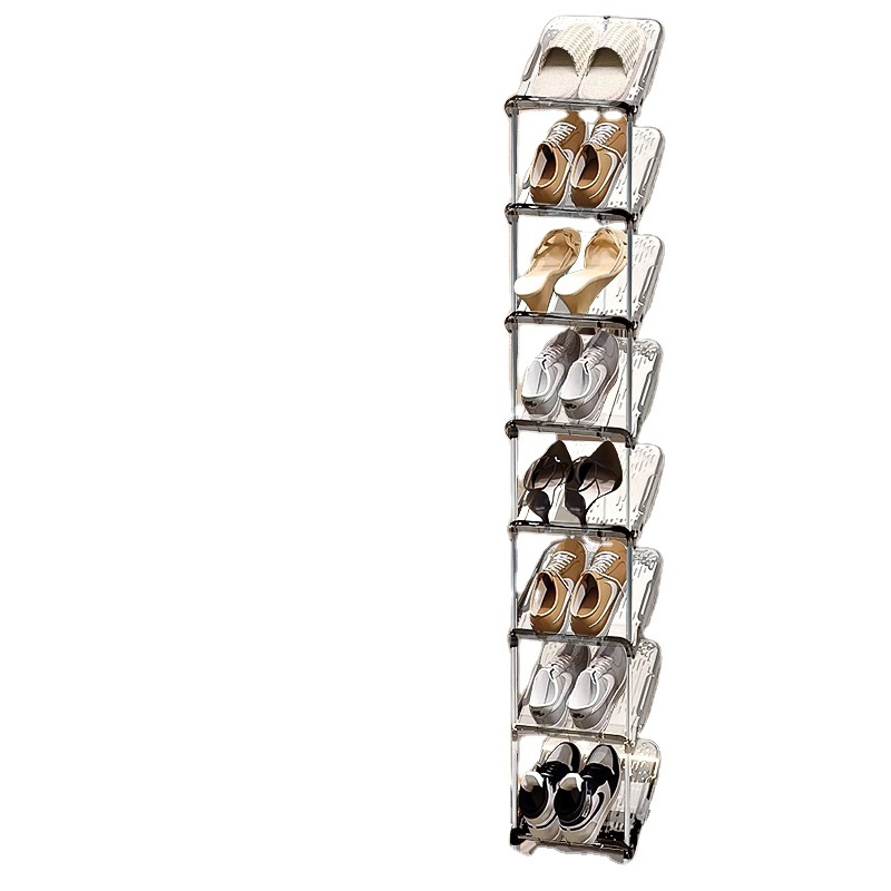 Multi-layer Shoe Rack, Tall Vertical Shoe Shelf Entryway Storage, Shoe Cabinet Stand for Multilayered for Narrow Closet