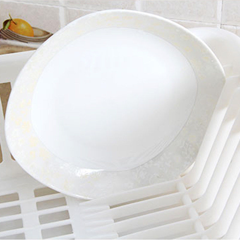 Sink Side Dish Drying Rack With Drain Board, Plastic Dish Drainer Rack And Tray Set Large Capacity Dish Storage Rack Kitchen