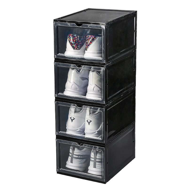 View larger image Add to Compare  Share Durable Over The Door Shoes Storage Box Stacker Organizer Folding Shoe Box