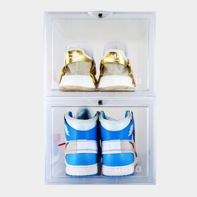 View larger image Add to Compare  Share Durable Over The Door Shoes Storage Box Stacker Organizer Folding Shoe Box