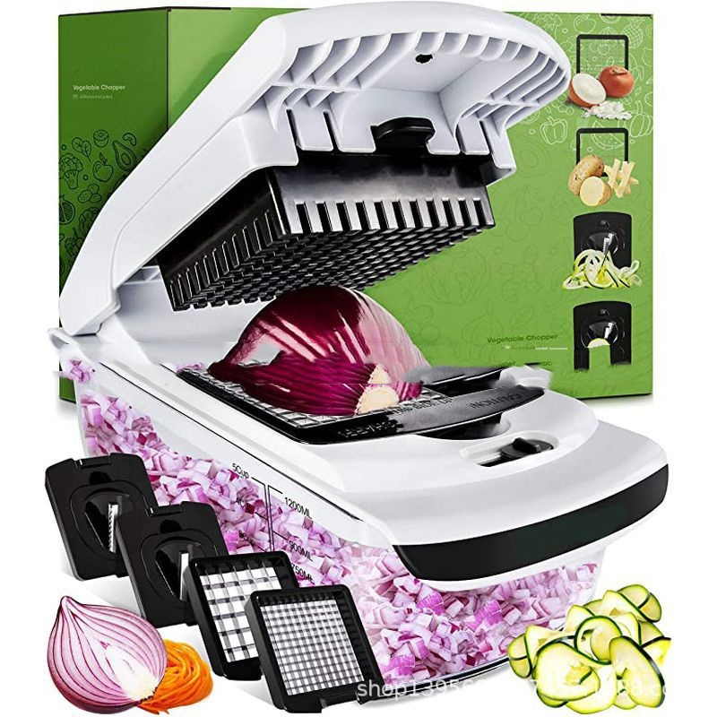 Vegetable Chopper Multifunctional 12 In 1 Food Onion Chopper Vegetable Slicer Cutter Dicer