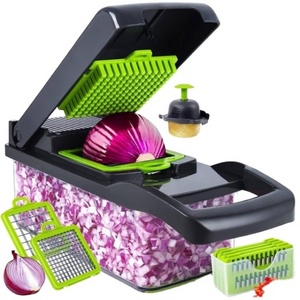 Vegetable Chopper Slicer 12 -in -1 Multi - Purpose Food Chopper/Cutter with 7 Stainless Steel Blades