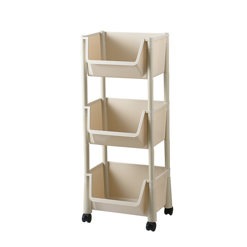 5 tiers Baby Sundries Tool Organizer Holder Shelving Units Bathroom Bedroom Plastic Storage Rack Hand Trolleys Utility Cart