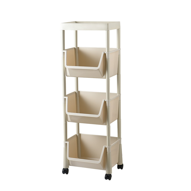 5 tiers Baby Sundries Tool Organizer Holder Shelving Units Bathroom Bedroom Plastic Storage Rack Hand Trolleys Utility Cart