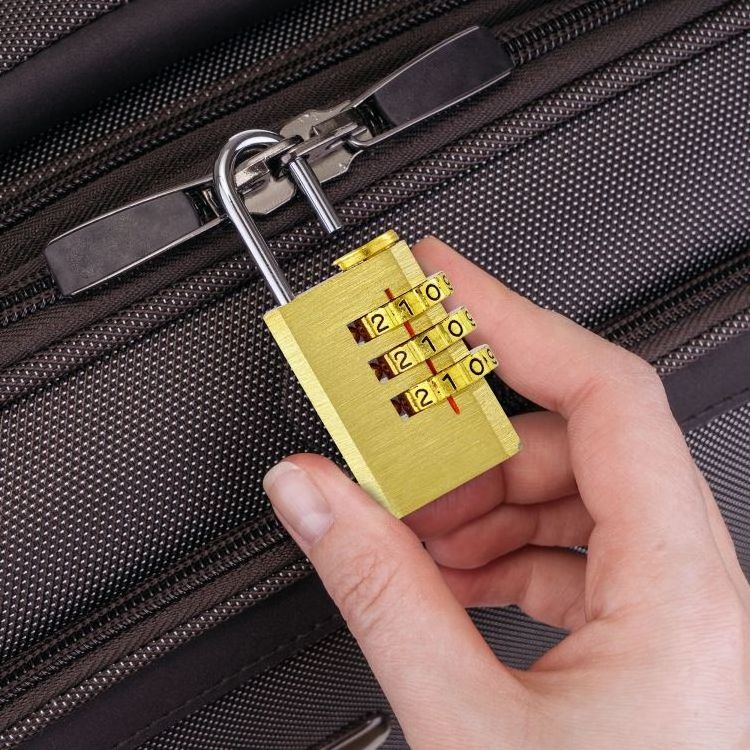 Portable 3Digit Letter Number lock Brass Combination Padlock Luggage Gym Suitcase Lock