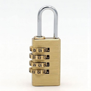 Portable 4Digit Letter Number lock Brass Combination Padlock Luggage Gym Suitcase Lock