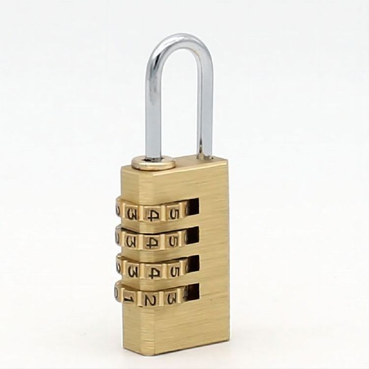 Portable 4Digit Letter Number lock Brass Combination Padlock Luggage Gym Suitcase Lock