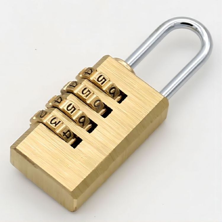 Portable 4Digit Letter Number lock Brass Combination Padlock Luggage Gym Suitcase Lock