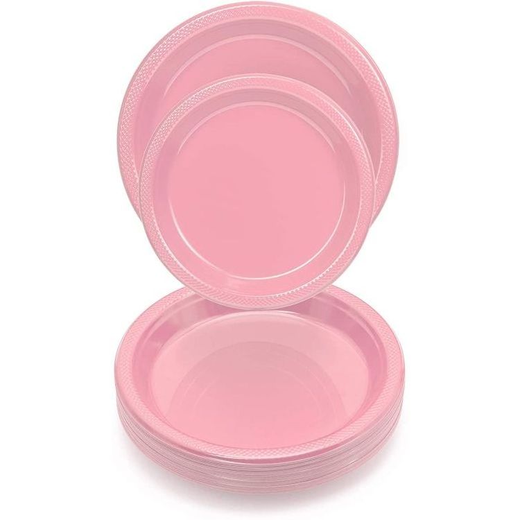 Charger Plates Bulk Dinner Plates Elegant Underplate Pink Plastic Plates Gold Rim Pearl PS Ps 4 Square Frost American Style