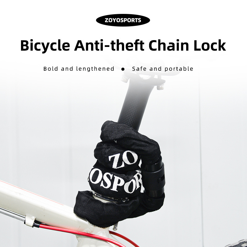 ZOYOSPORTS Safe and secure Polypropylene Key unlock Lightweight and portable Bike Chain Lock