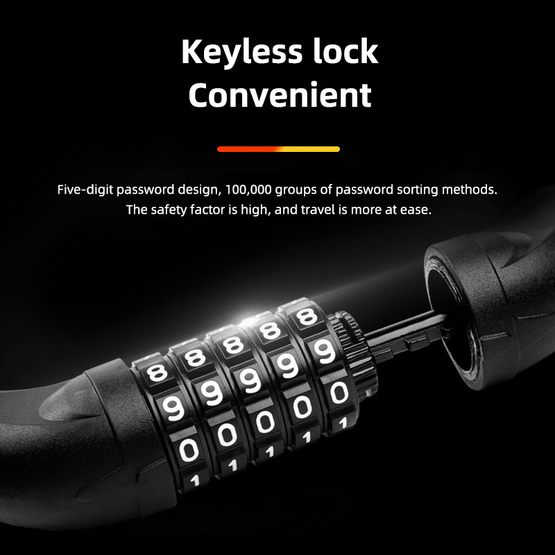 ZOYOSPORTS MTB Road Cycling Bicycle Cable Coded Lock 5-Digit Code Coloured Combination Bike Lock High Security Safe Chain Lock