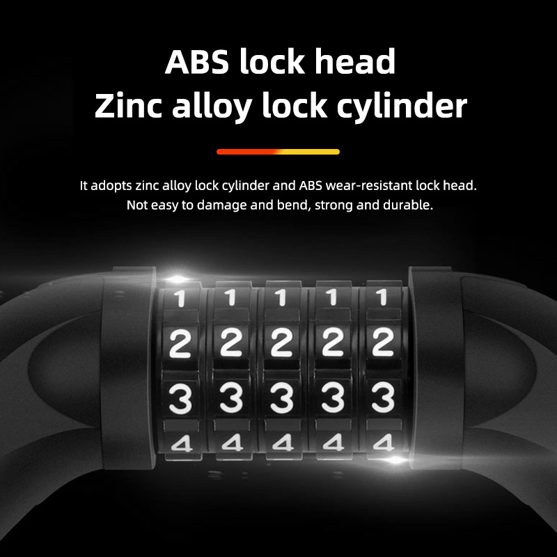 ZOYOSPORTS MTB Road Cycling Bicycle Cable Coded Lock 5-Digit Code Coloured Combination Bike Lock High Security Safe Chain Lock