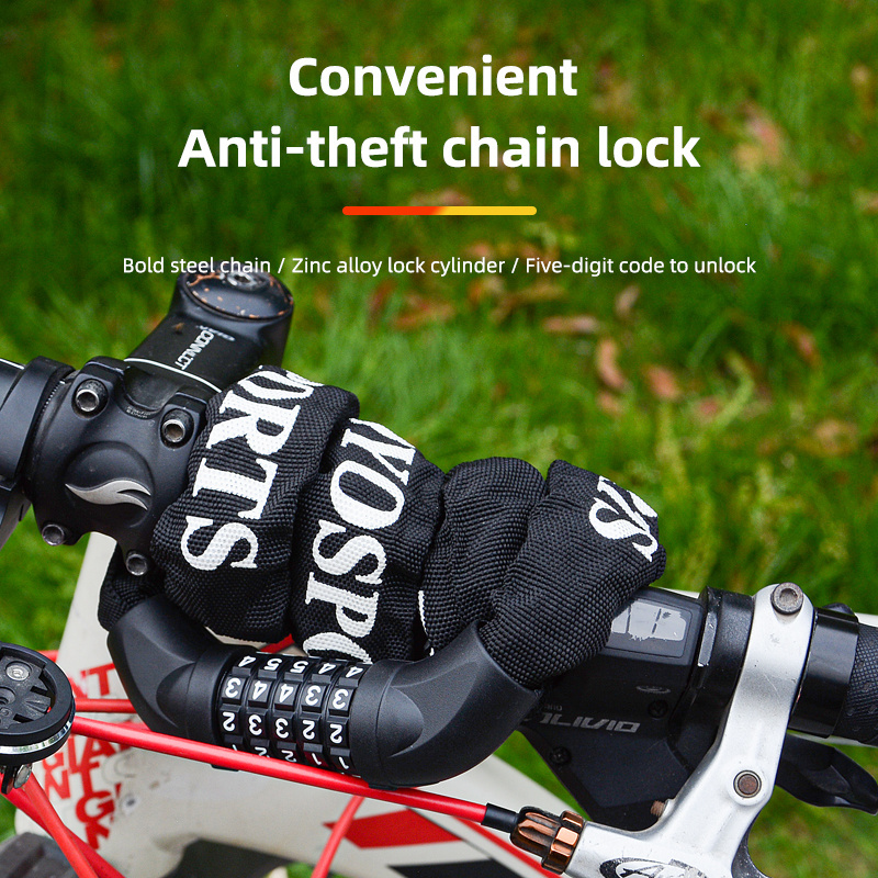 ZOYOSPORTS MTB Road Cycling Bicycle Cable Coded Lock 5-Digit Code Coloured Combination Bike Lock High Security Safe Chain Lock