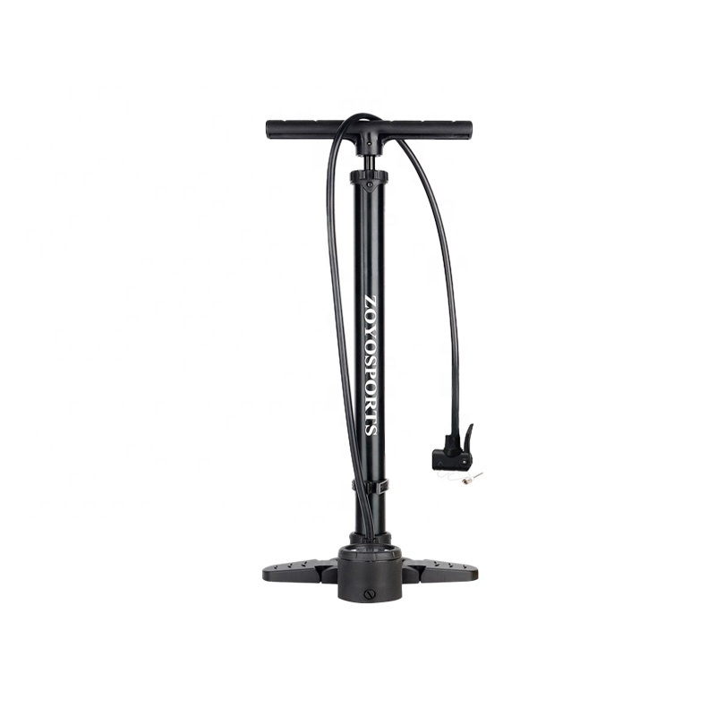 Portable 42CM Alloy Short Dimension Road Bike Bicycle Floor Pump 230PSI High Pressure Multi-purpose Ball Inflator with Barometer