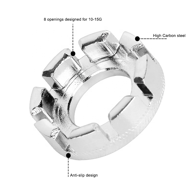 ZOYOSPORTS Mini Bike Spoke Nipple Wrench 8 Way Tool Bicycle Wheel Rim Adjustment Spanner Repair Service Tools