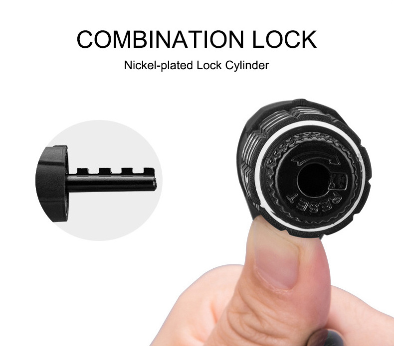 ZOYOSPORTS Telescopic code lock with Nickel-plated Lock Cylinder motorcycle helmet  bicycle code lock