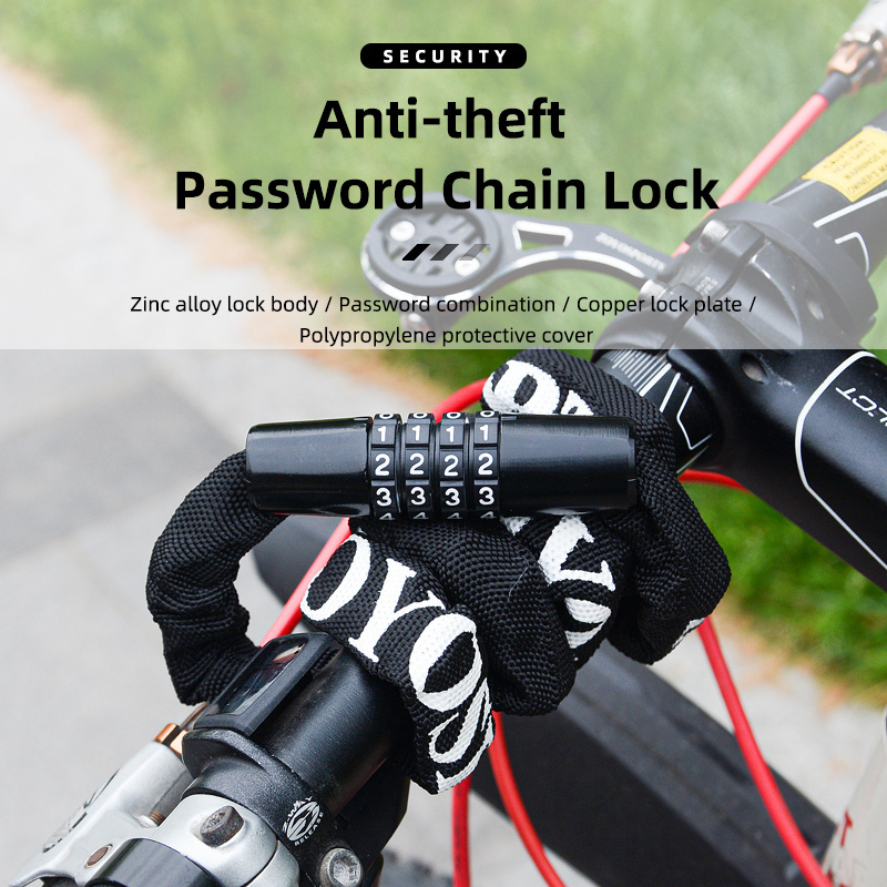 ZOYOSPORTS MTB bike 4-Digit Code Colorful Combination Bike Lock High Security Safe password Chain Lock