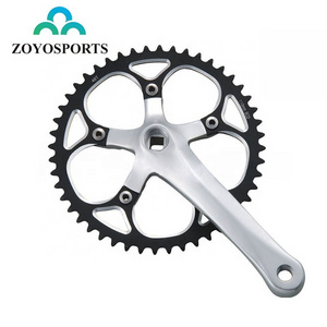 ZOYOSPORTS Aluminum CNC Machined 48T Bike Chainwheel 170mm Crankarms Road Bicycle Single Speed Crankset