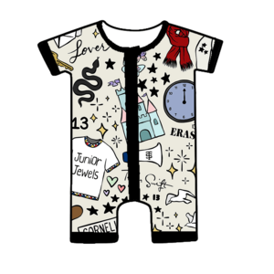 boutique folk love baby clothes bamboo baby romper zipper custom print logo label zipper newborn clothing