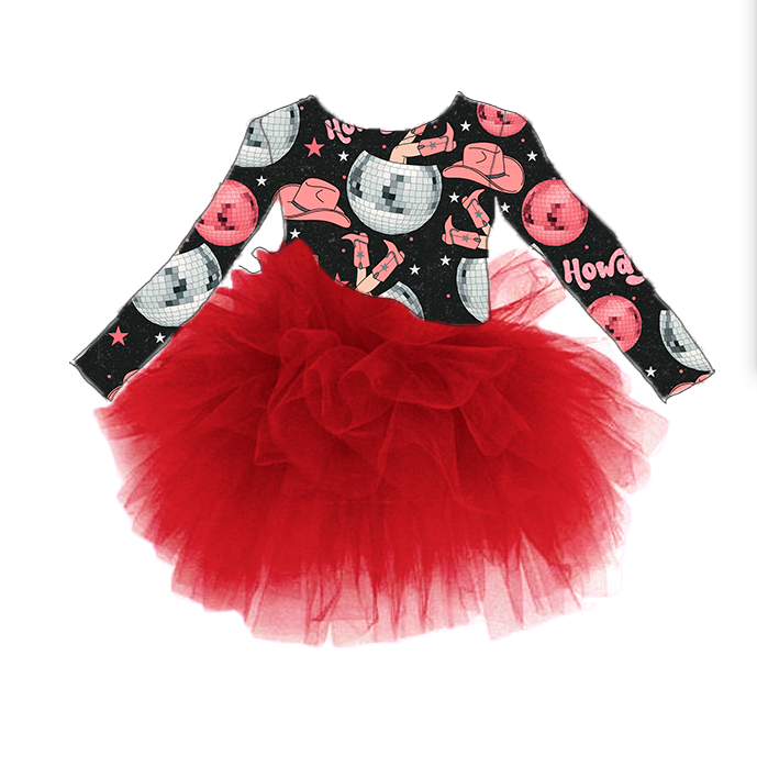 Zs06 sloth hug checked heart print long sleeve baby girl mesh tulle dress