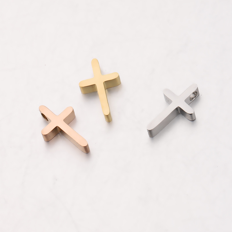 Stainless steel Jewelry Findings Cross Pendant Christian Cross Charms DIY Bracelet and Necklace Making