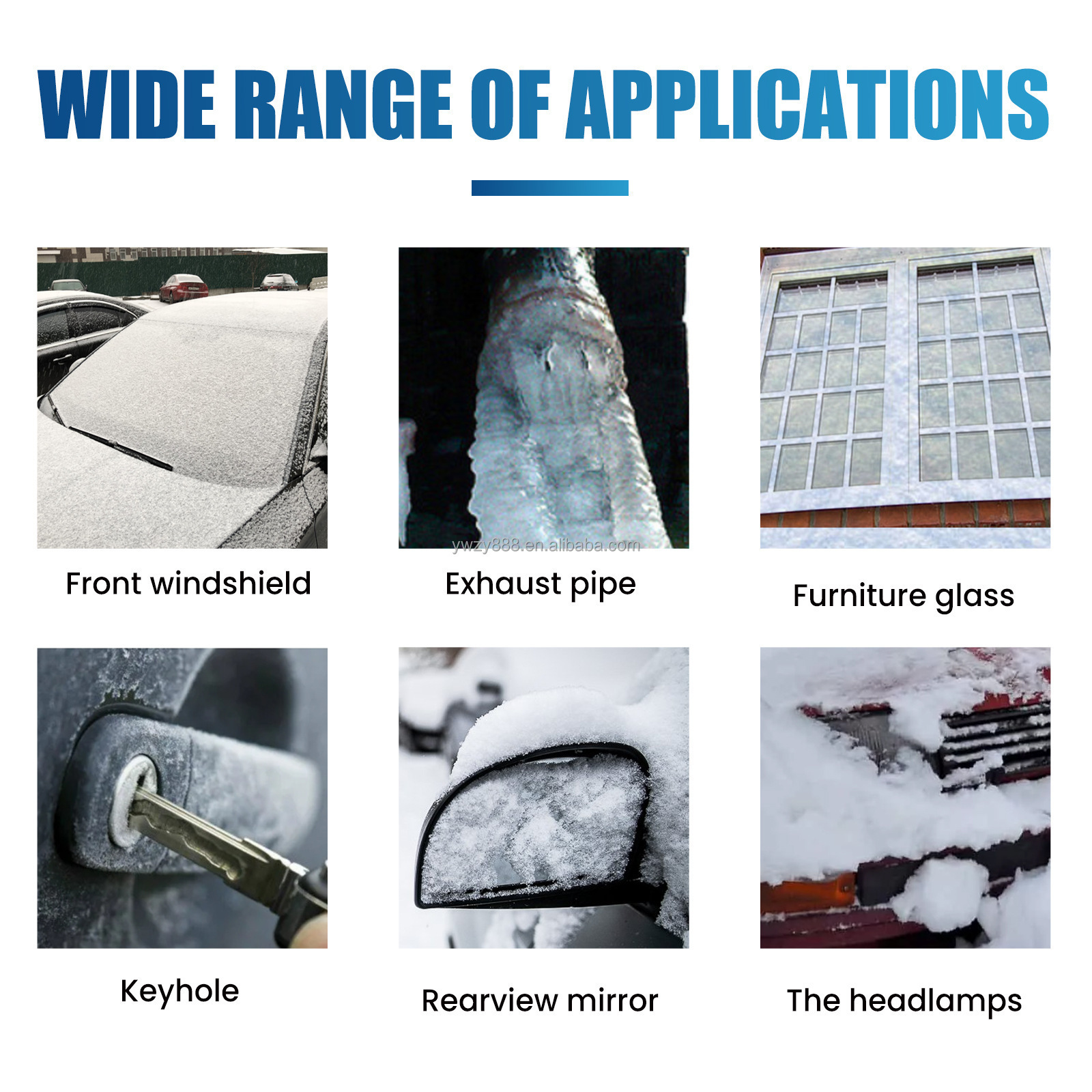 New car snow deicing agent auto window glass frost protection snow removal defrosting agent vehicles snow melting spray