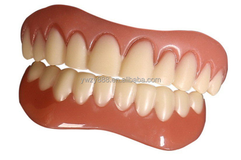 Upper and lower False teeth cover Perfect Smile Veneers Comfort Fit Flex Denture Paste  braces for Double row of teeth