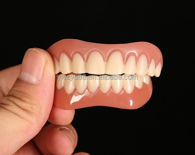 Upper and lower False teeth cover Perfect Smile Veneers Comfort Fit Flex Denture Paste  braces for Double row of teeth