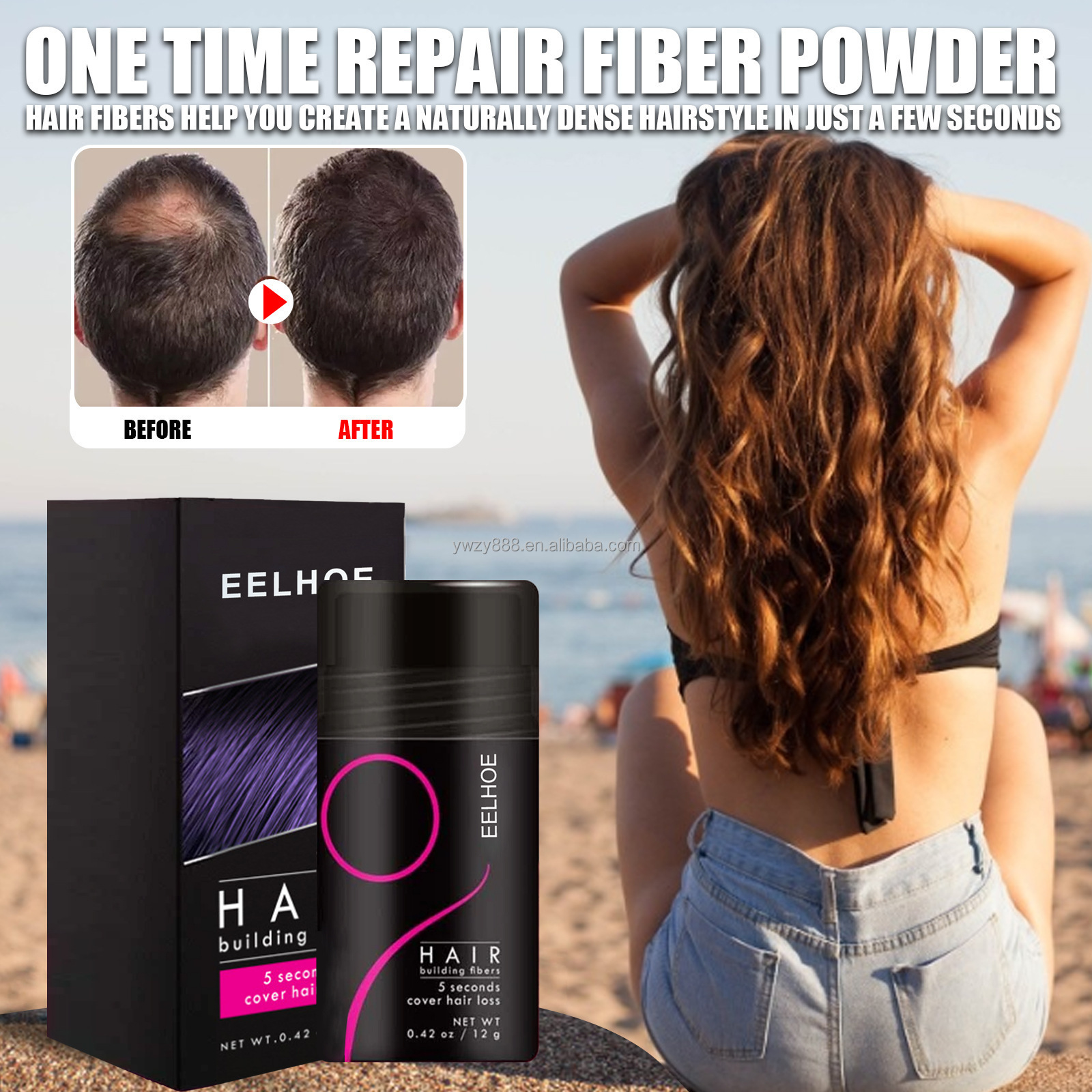 Hair Fibers Applicator Keratin Extension Thickening Building Thick Hair Fiber Powder Dense Hair Growth Care Beauty