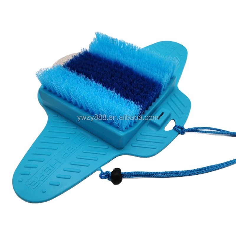 Plastic Bath Shoe Pumice Stone Foot Scrubber Shower Brush Massager Slippers for Feet Bathroom Products Foot Care Blue