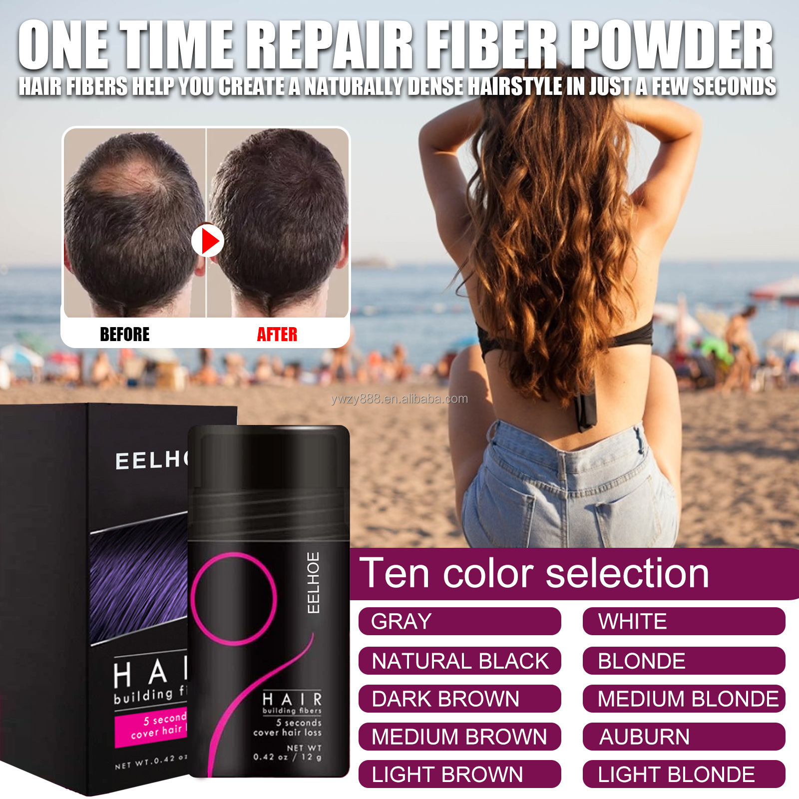 Hair Fibers Applicator Keratin Extension Thickening Building Thick Hair Fiber Powder Dense Hair Growth Care Beauty