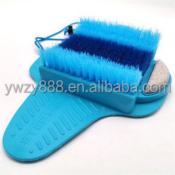 Plastic Bath Shoe Pumice Stone Foot Scrubber Shower Brush Massager Slippers for Feet Bathroom Products Foot Care Blue