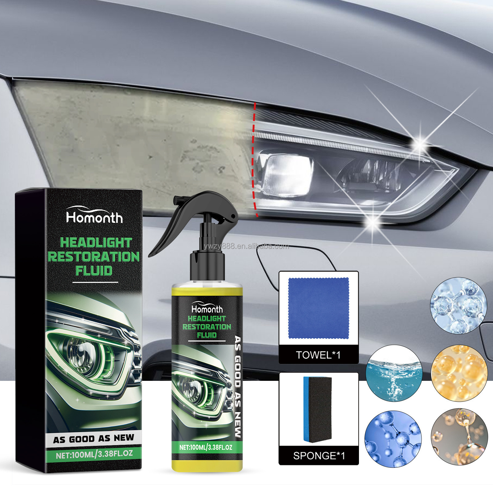 Car headlight repair kit