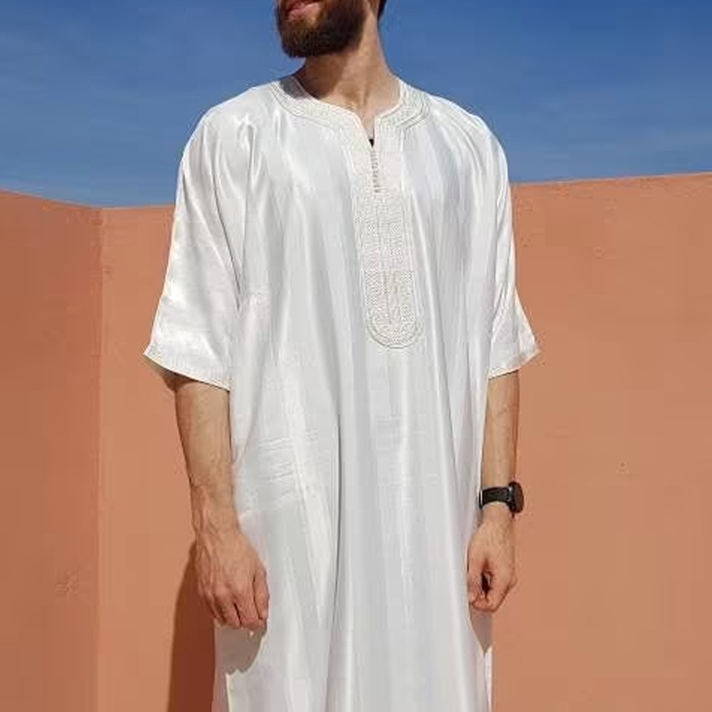 Jubah arab islamic clothing robe and embroidered caftan moroccan style men's thobe