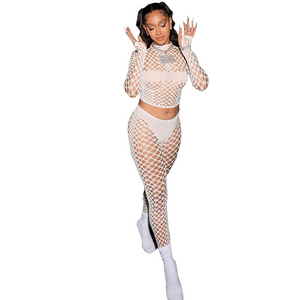 Ladies mesh fishnet stripper outfits dancewear exotic wholesale for women sexy